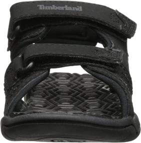 img 3 attached to 👶 Sandals - Timberland Adventure Two Strap Toddler Blackout Boys' Shoes