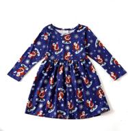 👗 girls' christmas snowman winter dress with toddler sleeves logo