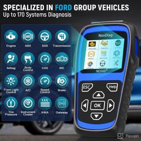 img 1 attached to NEXAS ND603 Мультисистемный диагностический сканер: Улучшенный OBD2 сканер для автомобилей Ford Lincoln Mercury (1996 года и новее) с функцией сброса масла EPB ABS SAS TPMS BMS DPF - Считыватель кодов автомобиля