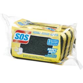 img 1 attached to Efficient Cleaning with S.O.S Heavy Duty Scrubber Sponge, 3 Count