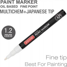 img 3 attached to Expert Rock Painting With ZEYAR'S Permanent Oil-Based Paint Markers - Waterproof Ink For Rock, Wood, Glass, Metal, Ceramic And More - 4 Black & 4 White Fine Point Set