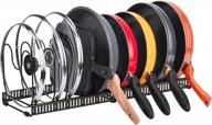 organize your kitchen in style with toplife's expandable pans organizer rack - 10 customizable compartments for pans, bakeware, lids, and more! логотип