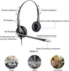 img 2 attached to 🎧 VoiceJoy Headset with Microphone and Quick Disconnect Cord for Enhanced Compatibility with Cisco IP Phones 794X, 796X, 797X, 69XX Series, and 8811, 8841, 8851, 8861, 8941, 8945, 8961, 9951, 9971, etc.