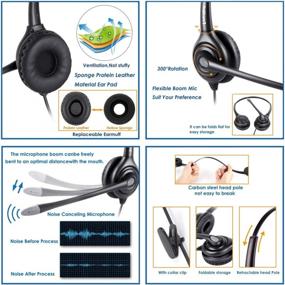 img 1 attached to 🎧 VoiceJoy Headset with Microphone and Quick Disconnect Cord for Enhanced Compatibility with Cisco IP Phones 794X, 796X, 797X, 69XX Series, and 8811, 8841, 8851, 8861, 8941, 8945, 8961, 9951, 9971, etc.