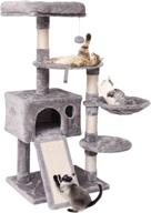 🌳 47.3in mq cat tree tower - multi level scratching post with condo, ladder, hammock & plush perches for kittens and adult cats logo