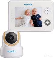 advanced nannio comfy ace baby monitor: remote pan-tilt-zoom camera, 3.5inch lcd screen, night vision, two way talk, lullaby, temperature monitoring, and more! logo