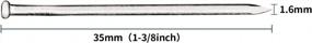 img 2 attached to 400шт 1-3/8'' ×16 Ga никелированные подвесные гвозди - Набор гвоздей для стен, картин, дерева и отделки