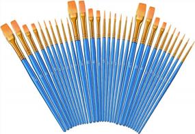 img 4 attached to Multi-Purpose Paint Brush Set: 30 Pcs For Acrylic, Watercolor, Easter Egg Painting, Face Paint, Model Crafts & More