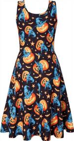 img 2 attached to Printed Sleeveless Sundress For Women: Casual A-Line Midi Dress With Scoop Neck By Fanient