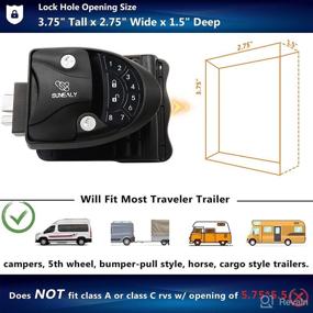 img 3 attached to 🚪 2021 RV Keyless Entry Door Lock with Backlit Keypad - Includes 2 Fobs, Screwdriver, Keys, and Gasket - Ideal for 5th Wheel, Bumper Pull, Horse Camper