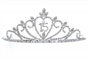 img 2 attached to Dazzle The Celebrant With SAMKY Crystal Quinceanera Crown For 15Th Birthday Party T1203