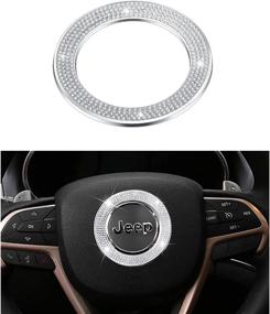 img 4 attached to 🚗 Enhance Your Jeep's Style with the 1797 Compatible Steering Wheel Emblem Logo: Bling Accessories for Cherokee, Grand Cherokee, Compass - Crystal, Zinc, Silver Decoration