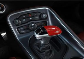 img 2 attached to Красная отделка ручки переключения передач ABS для Dodge Challenger Charger Durango 2015-2021 от Keptrim