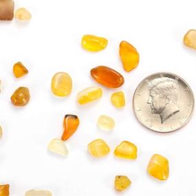 img 3 attached to 💛 Bofanio 1.1 lb Yellow Agate Gravel Chips: Crushed Crystal Quartz Pieces for Vases, Crafts & More!