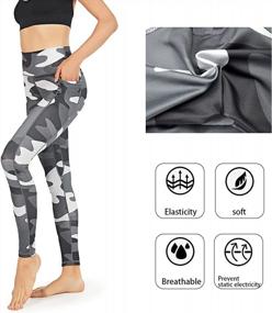 img 2 attached to High Waisted Leggings For Women: LA DEARCHUU Soft Slimming Yoga Pants With Pockets - S-XXL