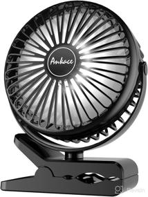 img 4 attached to 🔋 10,000mAh Portable Fan - Rechargeable Battery Operated Desk Fan with LED Light, 3 Modes, 360° Rotation - Personal USB Small Fan for Camping, Golf Cart, Indoor Gym, Treadmill, Office