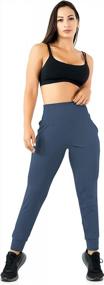 img 3 attached to Джоггеры для женщин с высокой талией, карманами, тренировочными спортивными штанами для йоги Женские зауженные брюки для отдыха