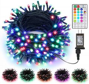 img 4 attached to Transform Your Holidays With BrizLabs 66Ft Color Changing Christmas Lights | Remote Controlled And Waterproof For Christmas Halloween Party Wedding Decorations