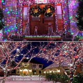 img 1 attached to Transform Your Holidays With BrizLabs 66Ft Color Changing Christmas Lights | Remote Controlled And Waterproof For Christmas Halloween Party Wedding Decorations