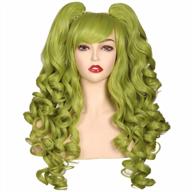 оливково-зеленый длинный кудрявый парик для косплея с 2 хвостиками - colorground логотип