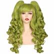 olive green long curly cosplay wig with 2 ponytails - colorground logo