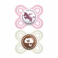 mam perfect baby pacifier, patented nipple, developed with pediatric dentists & orthodontists, girl, 0-3 months (pack of 2) logo