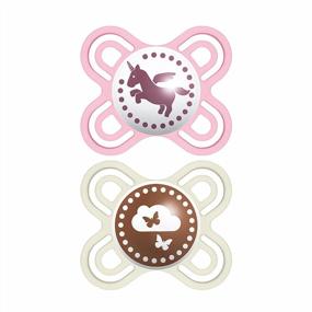 img 4 attached to MAM Perfect Baby Pacifier, Patented Nipple, Developed With Pediatric Dentists & Orthodontists, Girl, 0-3 Months (Pack Of 2)