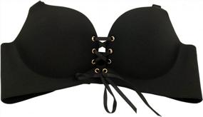 img 1 attached to FEOYA Women'S Comfortable And Stylish Drawstring Push Up Bra With Adjustable Cup Size