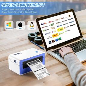 img 2 attached to ZunDian Thermal Label Printer - Inkless Desktop Label Maker for Small Business, Shopify, Amazon, Ebay, Etsy & USPS