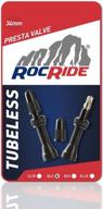 🚴 rocride tubeless presta valve stems for bike tire rims - enhance performance on mountain & road bicycles. sleek black & silver options. логотип