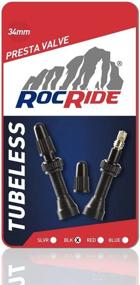 img 4 attached to 🚴 RocRide Tubeless Presta Valve Stems for Bike Tire Rims - Enhance Performance on Mountain & Road Bicycles. Sleek Black & Silver Options.