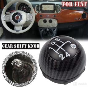 img 2 attached to Carbon Fiber Inner Gear Shift Knob Replacement for Fiat 500 (2013-2018) - Manual 5 Speed Transmission | Car Accessories