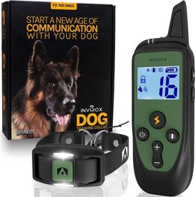 img 4 attached to 🐶 INVIROX Dog Shock Collar 2022 Edition: 123 Level Training, 1100Yd Range, Waterproof & Rechargeable for Large Dogs