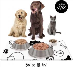 img 3 attached to Rest-Eazzzy Dog Food Mat, Non-Slip Waterproof Pet Food Mat, Dishwasher Dog Mat For Food And Water, Stop Food Spills And Water Bowl Messes On Floor, Suitable For Dogs, Cats, And Others, 10 Patterns …