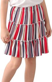 img 4 attached to GORLYA Ruffle Floral GOR1087 BlackPrint Girls' Clothing : Skirts & Skorts