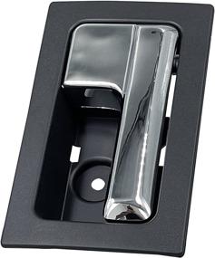 img 3 attached to 🚪 Chrome Inner Door Handle with Textured Black Finish Compatible with Ford F150 2009-2014