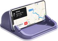 📱 loncaster car phone holder - non-slip cell phone mat for dashboards - universal desk phone stand for iphone, samsung, android smartphones, gps devices, and more (purple) logo