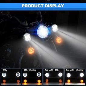 img 2 attached to Upgrade Your Harley Davidson: OXMART Motorcycle Passing Lights With Driving Spotlight, Turn Signals, Fog Light Headlamp, And Angel Eyes
