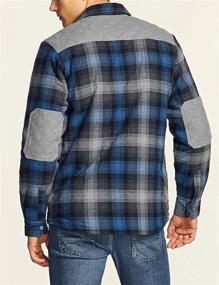 img 1 attached to Men'S Quilted Flannel Shirt Jacket, All Cotton Lined Outdoor Coat With Soft Brushed Fabric