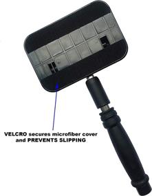 img 3 attached to 🧽 POLYTE Extendable Aluminum Handle Windshield Glass Cleaning Tool with 3 Premium Microfiber Covers for Effective Cleaning