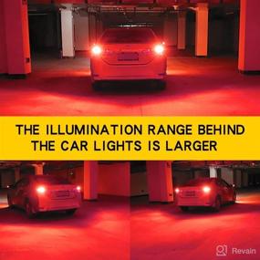 img 2 attached to Yifengshun 1156 LED Bulbs: Brilliant 3000 Lumens Red Brake Stop Lights for Car, RV, Trailer, Camper - 2PCS