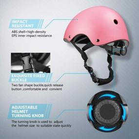 img 1 attached to Protect Your Child With Joncom Kids Helmet And Pad Set For Cycling & Skateboarding