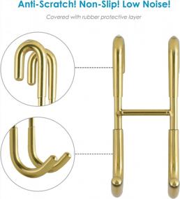 img 3 attached to Organize Your Bathroom With Simtive Shower Door Hooks - 3 Pack Over-Door Hooks For Frameless Glass, Towels, And Squeegees In Elegant Gold