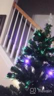 img 1 attached to Goplus 6FT Fiber Optic Pre-Lit Christmas Tree With 8 Flash Modes, Multicolored LED Lights, Metal Stand, And Artificial Design For Festive Holiday Decor review by Amy Dockery