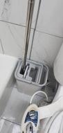 img 1 attached to Effortlessly Clean Floors With Oshang'S Hands-Free Flat Mop And Bucket System - Includes 6 Microfiber Pads And Durable Stainless-Steel Handle review by Delos Rodeo