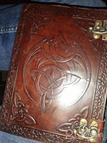 img 6 attached to 8 Inch Brown MONTEXOO Leather Journal With Lock, Dragon Diary Notebook For D&D And Book Of Shadows
