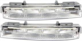 img 4 attached to Mercedes-Benz C Class C63 LED Headlight Daytime Running Lights Assembly 2012-2015 - Driver & Passenger Side (MB2562102/MB2563102)
