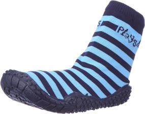 img 4 attached to Playshoes Striped Rubber Beach Toddler Boys' Shoes ~ Outdoor