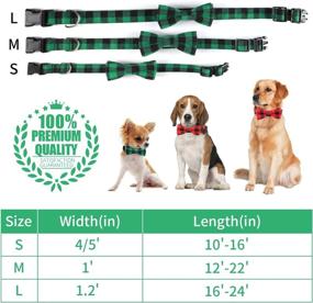 img 3 attached to Plaid Dog Collar with Bow Tie - Adorable Pattern and Sturdy Buckle for Small, Medium, Large Dogs - Adjustable and Lightweight