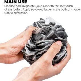 img 2 attached to Premium Charcoal Body Loofahs Self Adhesive
